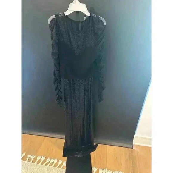 BEBE Bodycon Sequin Gown Evening Dress Size S - Picture 2 of 8